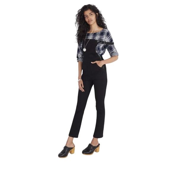 Madewell Black Skinny Leg Denim Overalls XXS - Picture 2 of 8